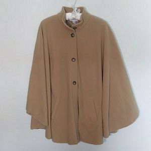 The Tog Shop Tan Fleece Poncho Jacket